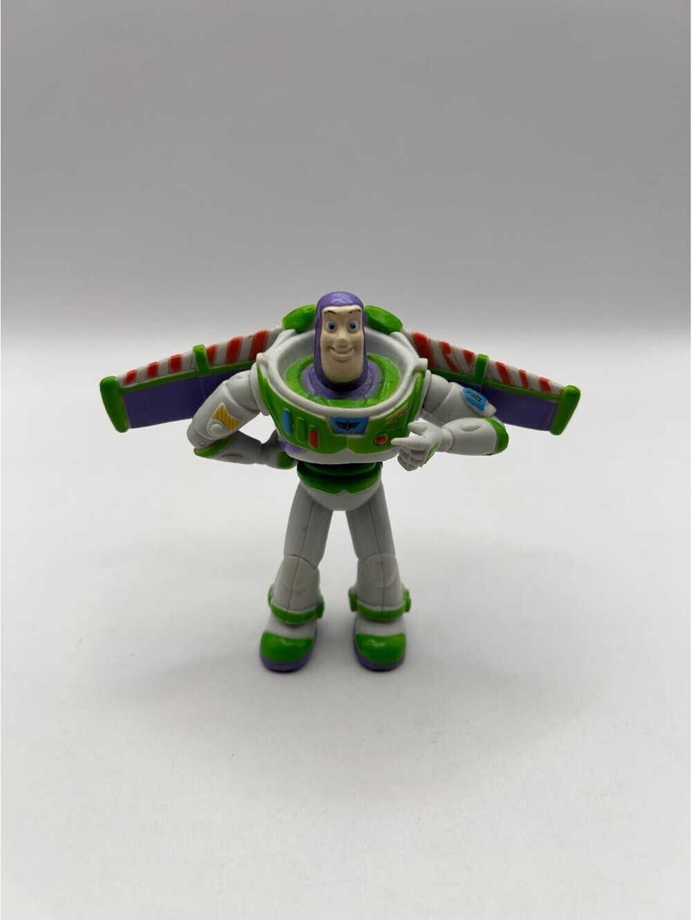 Disney Pixar Toy Story Buzz Lightyear Mini Figure Wings Out Pointing Pose Used